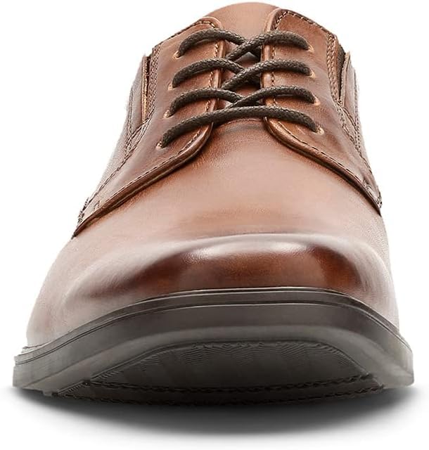 Clarks Tilden Plain Dark Tan Leather Business and Size Cm Men's Lace-Up Shoes, Lightweight, Breathable, Comfortable, 28.0 [Used]