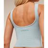 Gymshark Waffle Cropped Tank Smoke Blue B3b2g Udr3