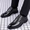 Men's Pointed Toe Dress Shoes Autumn British Style Formal Oxfords Breathable Wedding Groom Best Man Business Casual Derby