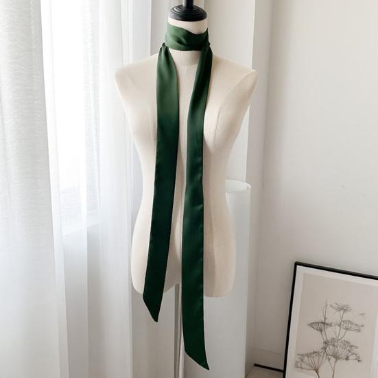 Foulard di Seta Raso Liscio Monocolore Stretta Fascia per Capelli Tocco Morbido Fascia per Capelli da Donna Sciarpa Accessorio di Moda