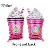 32Inch Donut Globos Foil Balloon Fruit Ice Cream Helium Balloon Birthday Party Decoration Kids Toy Sweet Digital Baby Shower