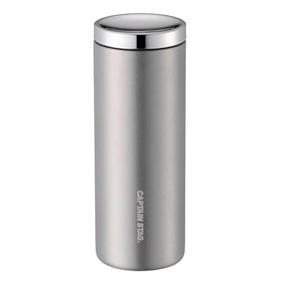 Captain Stag water bottle direct drinking double stainless steel vacuum insulation heat retention cold HD personal bottleSilver Black Red350ml 470ml