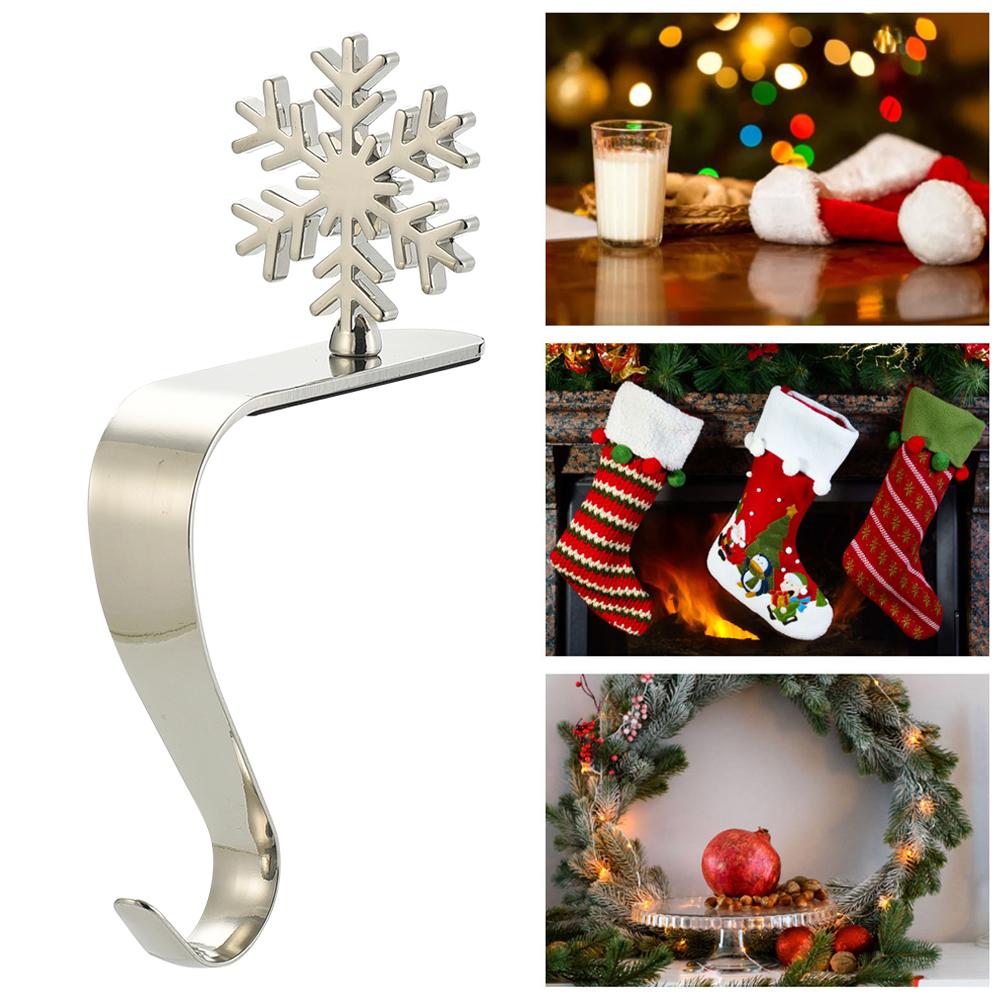 1pc Stocking Hook Gold Mantle Stocking Holder Non-slip Mat