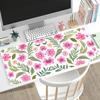 Cute Mixed Spring Flower Large Extended Mouse Pad Non Slip Rubber Base Stitched Edge Hd Print For Gaming Work Station