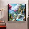 New Arrival 5D DIY Full Circle Diamond Painting "Waterfall" Embroidery Cross Stitch Home Decor Gift