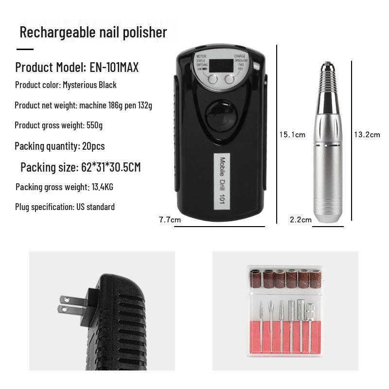 

Перезаряжаемая электрическая пилка для ногтей и средство для снятия лака для салонов