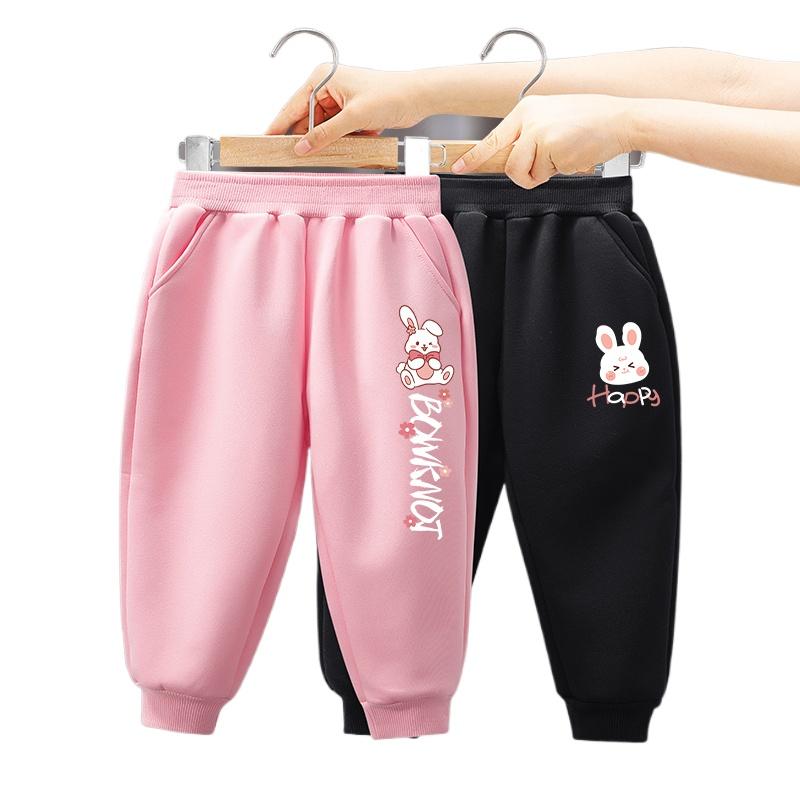 Barnkläder Barnkläder Casual Barnbyxor Modebyxor för Barn Söta Mjukisbyxor 2-delat Set Flickbyxor