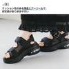 Sheer Sports Thick Air Black KH1034 [AmiAmi] Sandals, Sandals, Sole, Cushion, Women's Shoes, (Beige, 24.5cm)