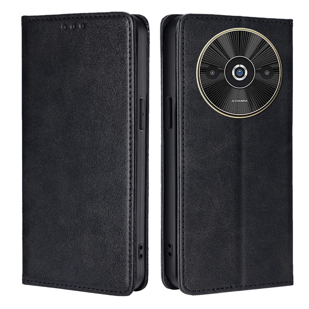 For Xiaomi Redmi A3/Poco C61 4G Leather Case Magnetic Calf Textured Mobile Phone Cover