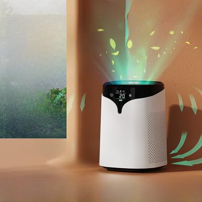 Slimme Luchtreiniger voor Thuis, Ozon Luchtreiniger met HEPA Filter, Verwijdert Formaldehyde, Rook, Geuren, Huidschilfers van Huisdieren, Desktop Luchtreiniger