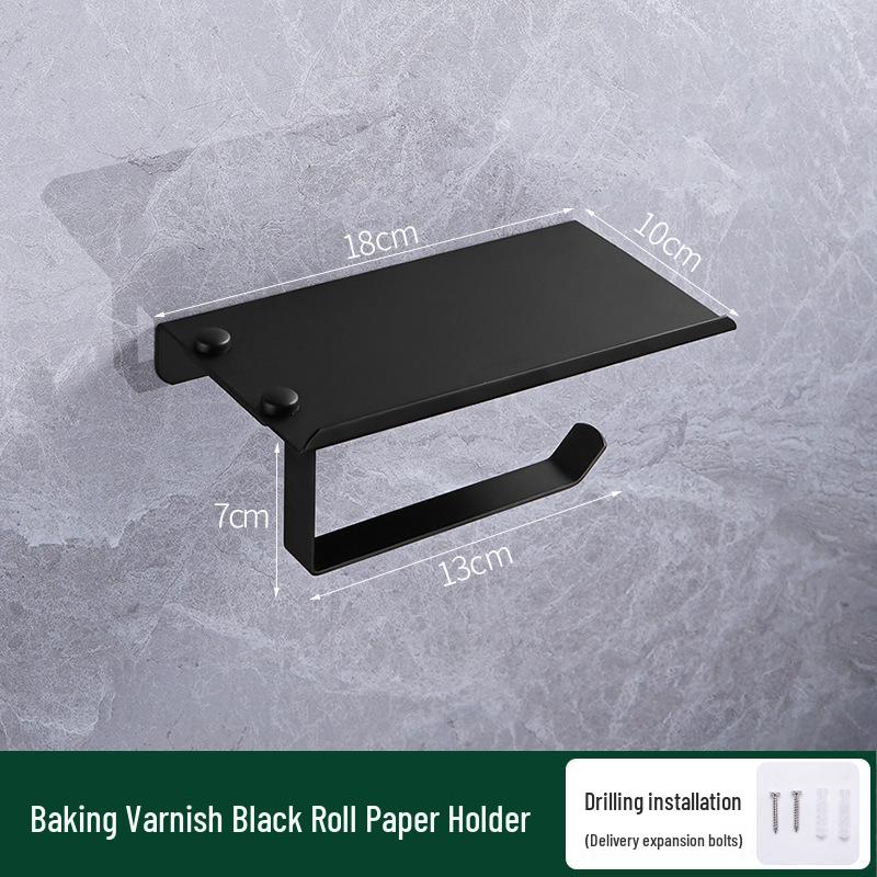 Stainless Steel Punch-Free Toilet Paper Holder for Home or Hotel Bathrooms