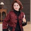 Winter Large Size Padded Jacket Medium and Old Women's Clothing Mother Clothing Chinese Retro Velvet Thickened Grandma Top Padded Jacket