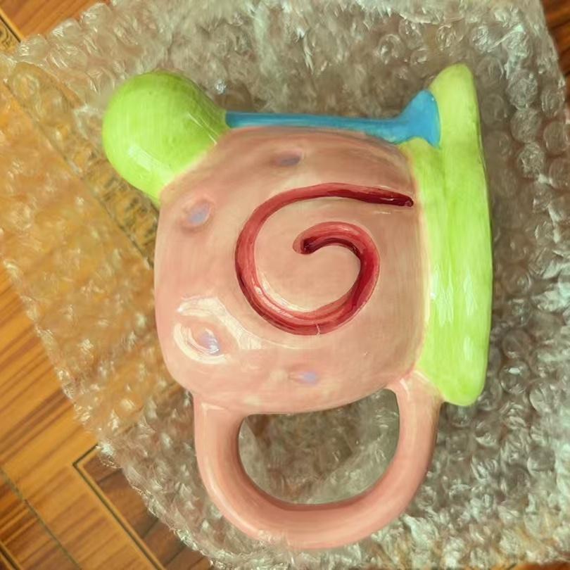

260ML Snail Shaped Ceramic Coffee Mug with Handle Cartoon Porcelain Milk Tea Cup for Kids Boys & Girls Cute Drinkware Gift 201-300ml