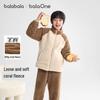 Balabala Children's Thick Coral Fleece Pajama Set
