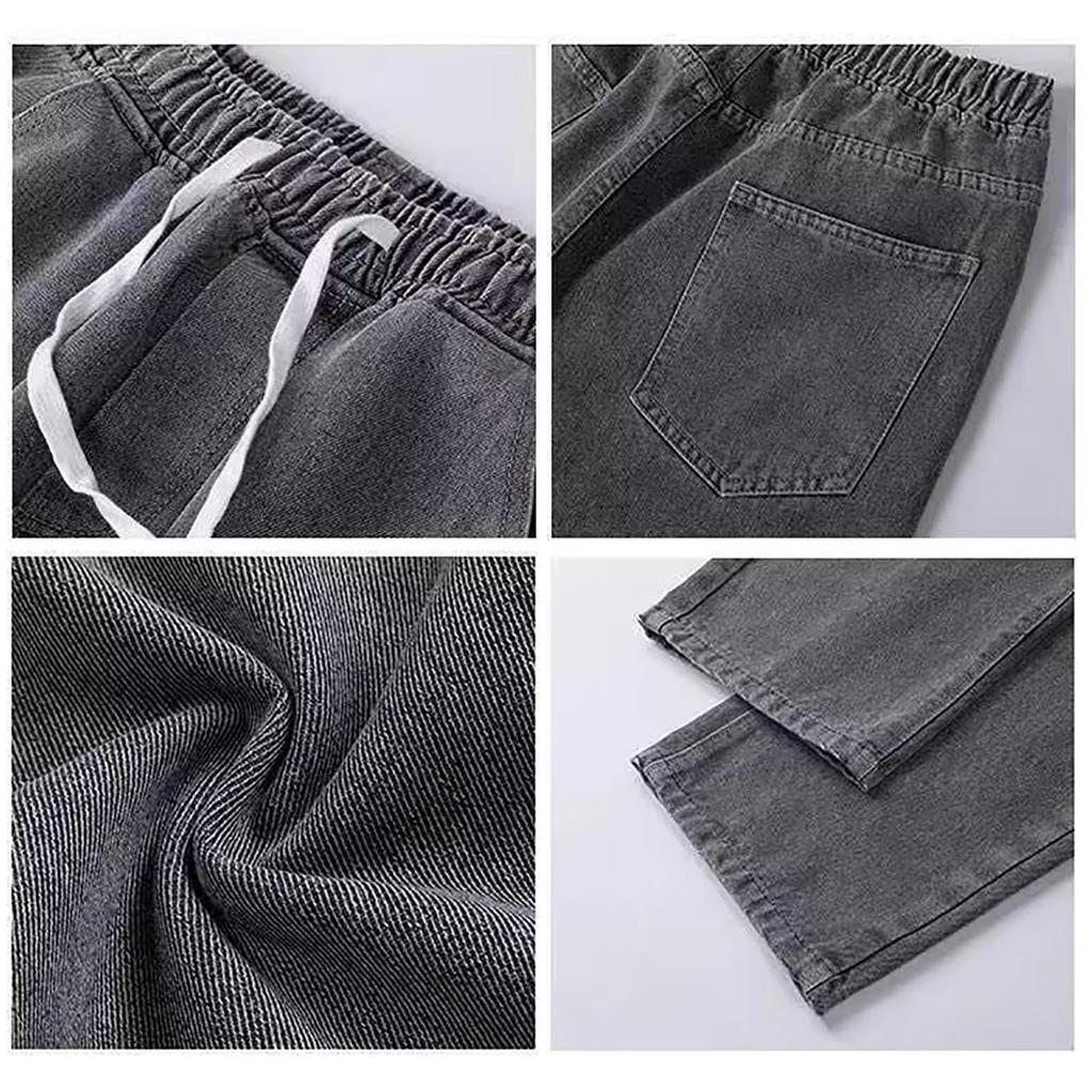 Jeans da Uomo a Gamba Dritta Colorati in Denim Pantaloni Casual alla Moda per l'Uso Quotidiano
