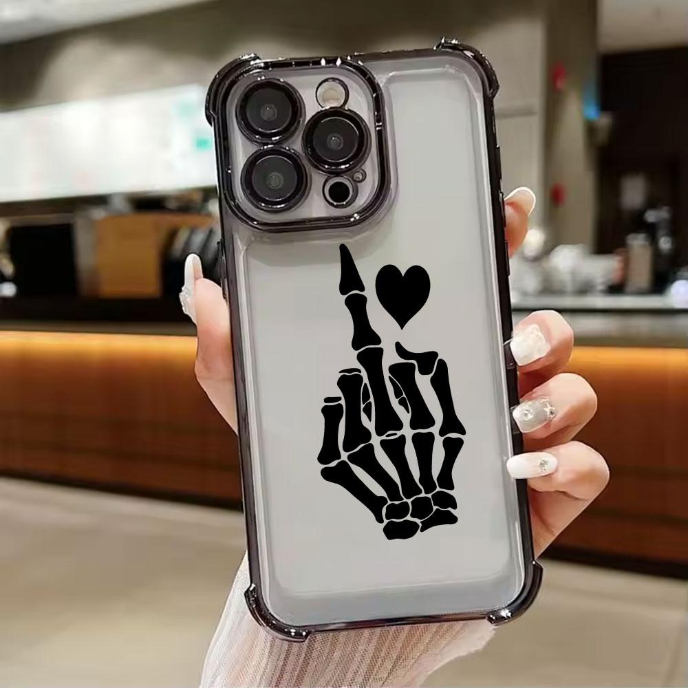 Skull Skeleton Bone Art Phone Case For Xiaomi 15T 14T 13 Pro 15 F8 Ultra Poco X7 F7 Pro 5G X3 X5 X6 F5 M7 Shockproof Clear Cover