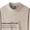 Pierre Cardin Men's Wool Blend Half-Zip Polo Shirt