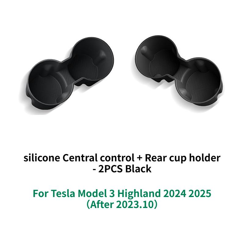 For Tesla Model Y Juniper 2025 Center Console Storage Organizer Box Tray Armrest Hidden Box Cup Holder New Model 3 Highland 2024