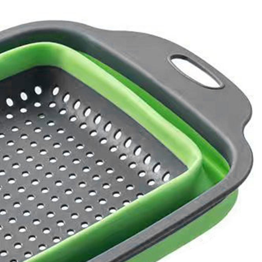 Folding Collapsible Colander Easy Storage Draining Safe Colander Strainer for Vegetable Kitchen