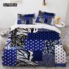 Geometric Flowers King Queen Duvet Cover Abstract Floral Bedding Set Colorful Modern Art Polyester Quilt Cover