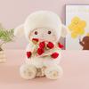 Rose Bouquet Sheep Doll with Hand Magnetic Soft Animal Plush Small Anime Hugging Lamb Doll Birthday Girls Valentine Gift