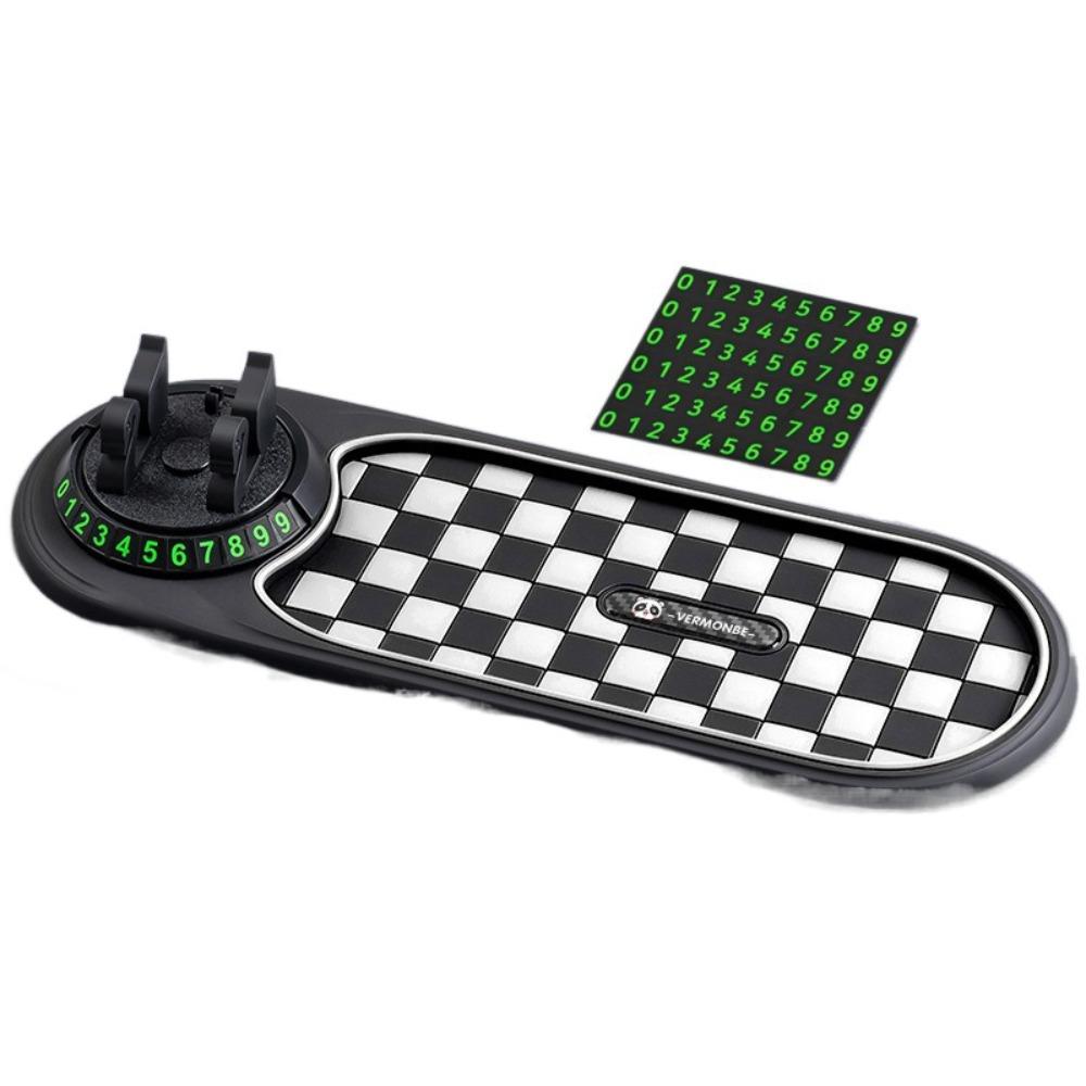 Rotatable Car Dashboard Phone Holder Anti Slip Anti Slip Phone Pad Parking Number Plate  Interior