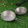 Outdoor Pure Titanium Snow Bowl Cooker Camping Boiling Water Camping Supplies Handle Foldable Picnic Portable Tableware Cup