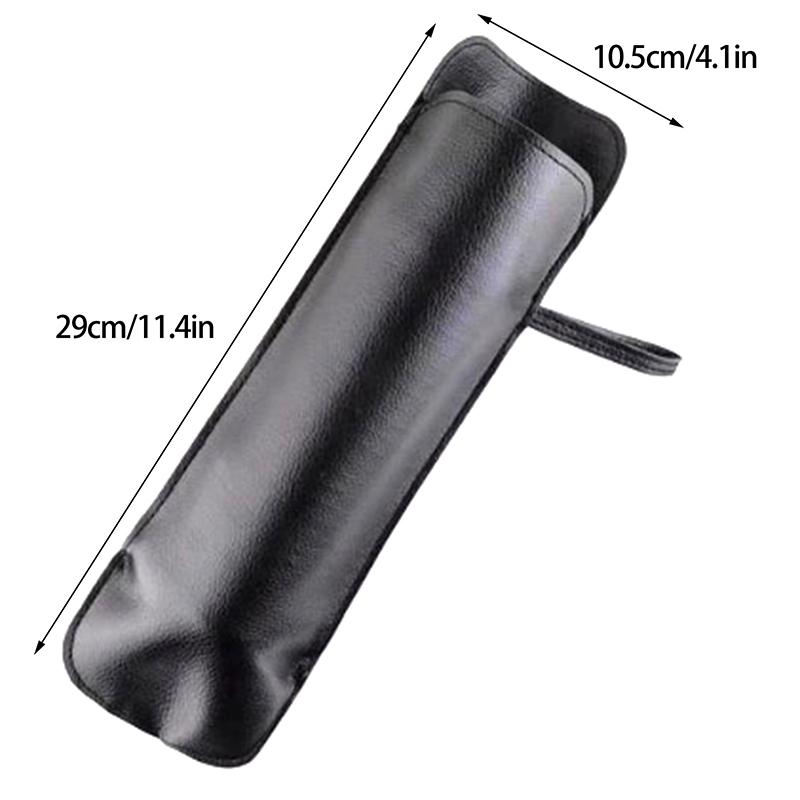 Black Pu Leather Umbrella Cover Case Portable Waterproof Umbrella Storage Pocket Water Absorbent Umbrella Bag Ultrafine