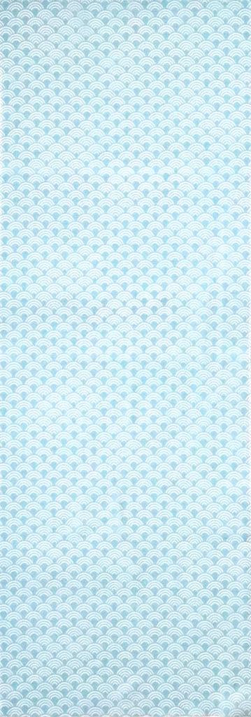 Dyeing Anbo Soft Gauze Tenugui Sky Authentic Dyed Cotton with Hemmed Made in 35cm x 100cm "Seigaiha Blue" 100% Edges, Japan,