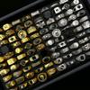 6/8/12/24/36/48/100 Stuks Vintage Punk Geometrische Vierkante Ringen Set Voor Vrouwen Mannen Mix Stijl Retro Schedel Oog Vinger Sieraden Feest