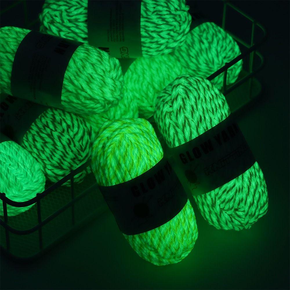 Functional Handmade Sewing DIY Knitting Wool Luminous Chunky Yarn Glow