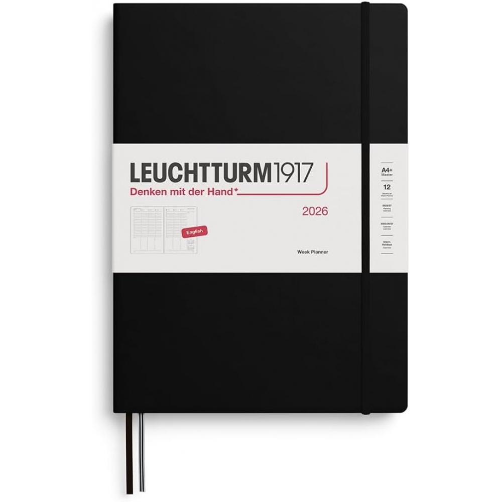 Leuchtturm1917 Leuchtturm Notebook Starting January 2026 A4 Weekly Vertical Black 372752 Regular Imported Product A4 Black