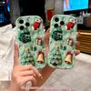2D Flat Faux Plush Christmas Tree Printed Wavy Phone Case For iPhone 18 Pro Max 17Air 16 Pro Max 16E 17E 15 14 13 12 11 Cover