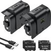 2Pcs 4800Mwh Battery Xbox One Controller Batteries Pack Play Andcharge Kit Usb-C Charging Cable/4 Covers for Xbox One/seriesx|S