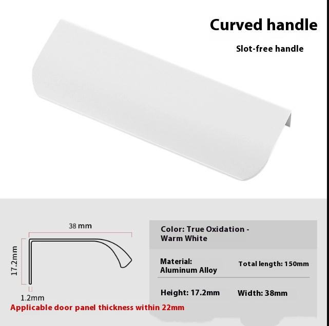 Verborgene Metall-Schubladengriffe, Moderne Schrankbeschläge für Kleiderschrank und Schubladen, 8 cm - 50 cm