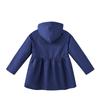 Girls' British Style Button Trench Coat with Detachable Hood - Waist-Defining, Solid Color, Mid-Length, Autumn Classic Fashion.