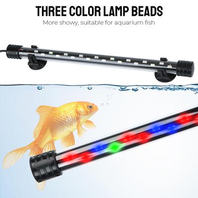 90~260V Akvarijní ponorná lampa RGB Akvárium Vodní světelná tyč RGB Grow Led Podvodní Dekor Osvětlení 28-48 cm
