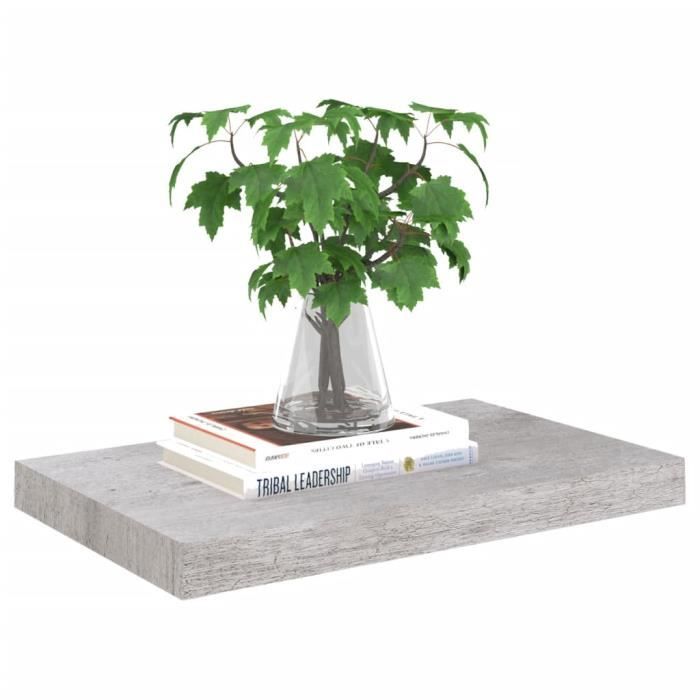 VidaXL Étagères murales flottantes 4 pcs Gris béton 50x23x3,8 cm MDF
