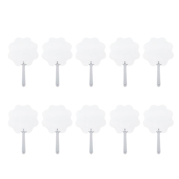 10Pcs Double-Sided Blank Sublimations Fan for Church Functions and Personalizeds Party Accessories