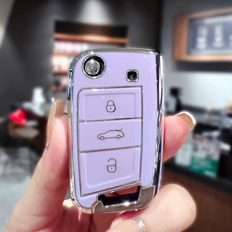 

Чехол для автомобильного ключа Volkswagen для Sagitar, Lavida, Tiguan, Bora, Polo и других — защитная пряжка-ракушка.