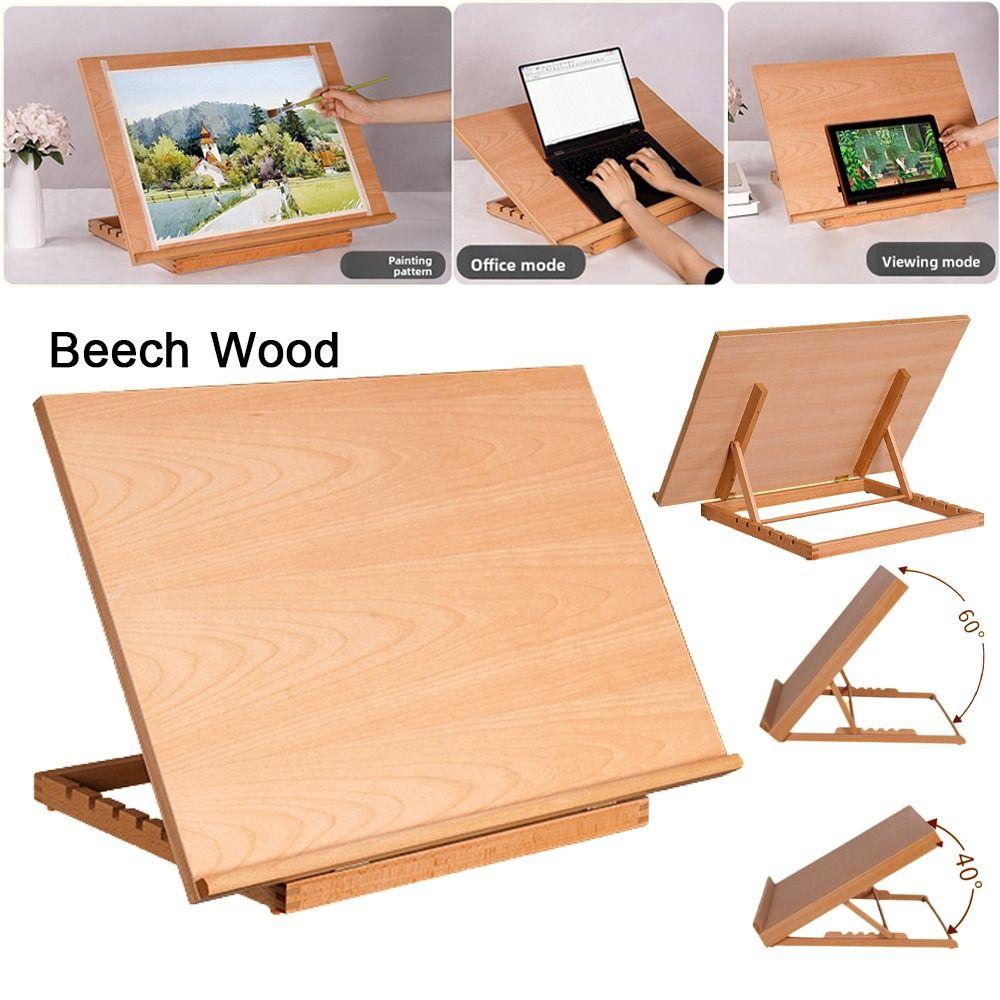 Folding Art Painting Easel Adjustable Sketch Easel Fashion Beech Wood Table Easel  Artists