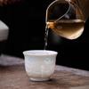 White Porcelain Master Cup Dragon and Phoenix Exquisite Cup Suet Jade Single Master Cup Gift-giving Household Ceramic Personal Cup Teacup