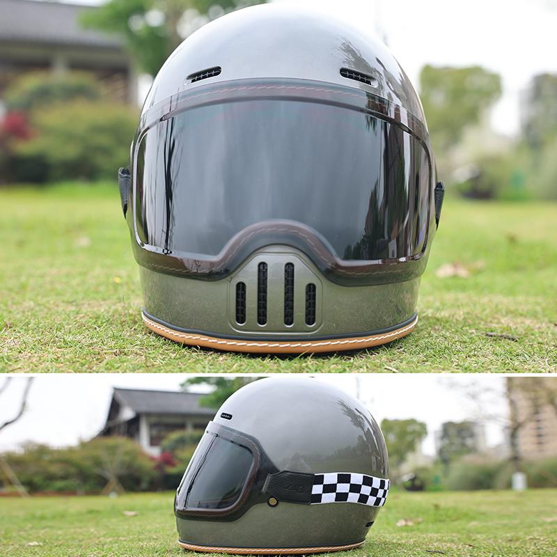 ORZ-729-Motorcycle Helmets Retro Helmets Men's Four Seasons Cruise Motorcycle Full Helmets Summer
