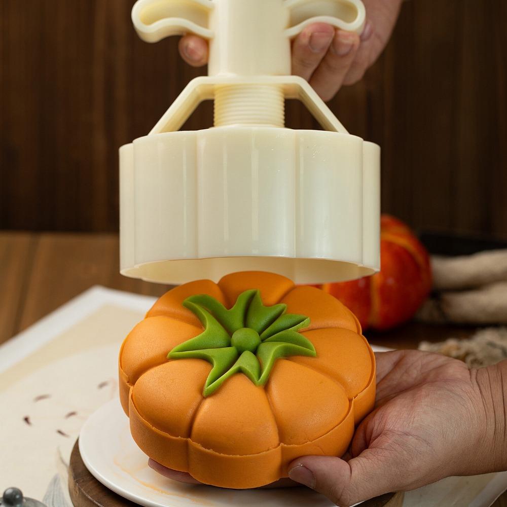 Pumpkin/Persimmons Pattern Moon Cake Maker Adjustable Thickness Cookie Stamp Bakery