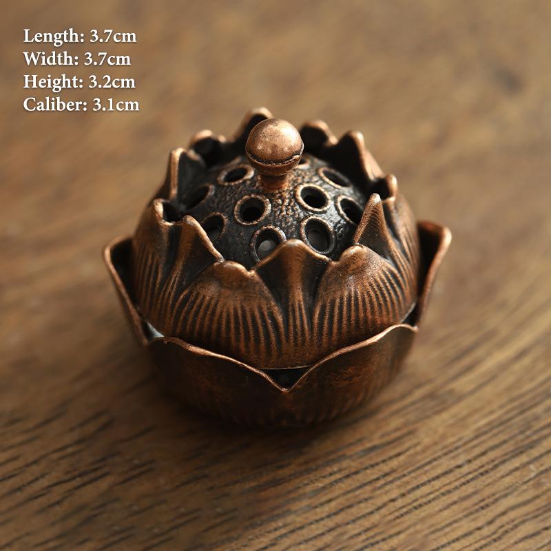 Vintage Alloy Incense Burner Stick Holder Three Legged Hollow Out Mini Sandalwood Censer Incense Burner Home Decoration