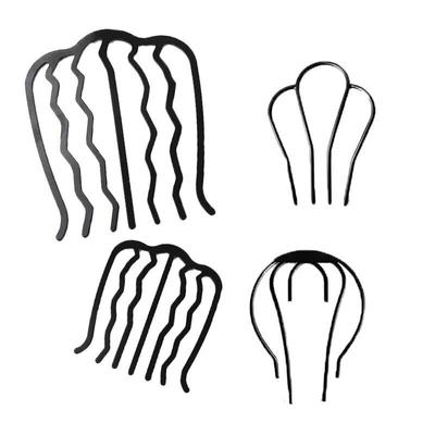 1Pc Hairpin Set U Shape Hair Clips Bobby Girls Briders Metal Black Hairpins Barrettes Bun Maker Hair Styling Accessories