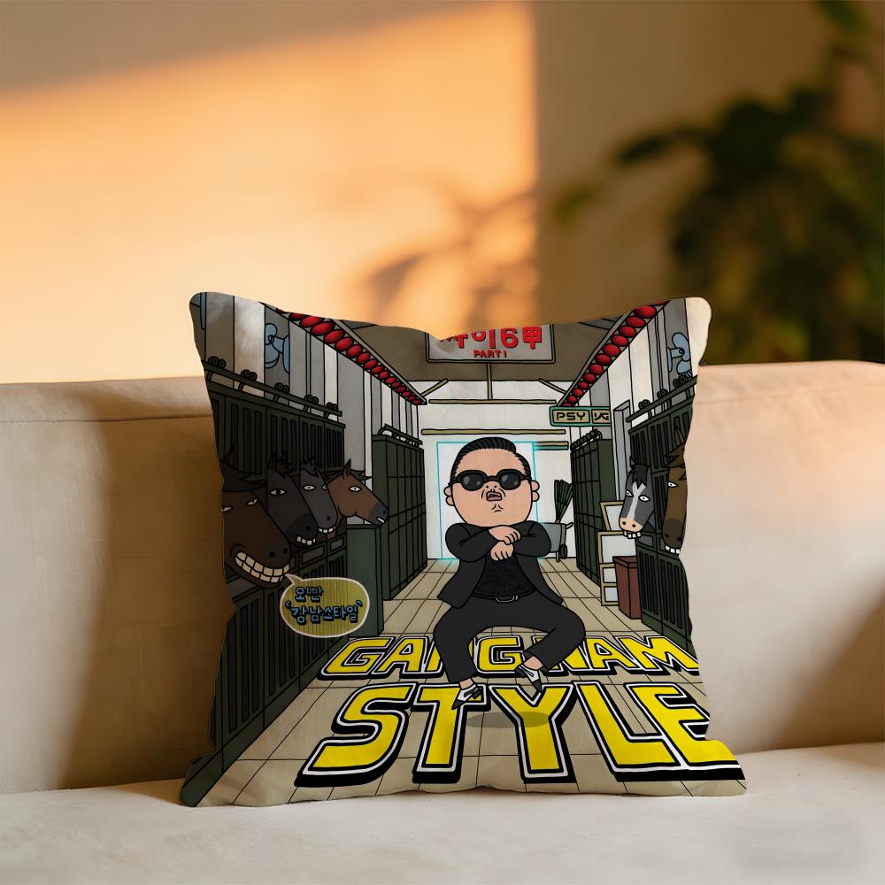 Psy Album Cushion Cover Cozy Velvet Throw PillowSoft Warm Cushion For Sofa Bed