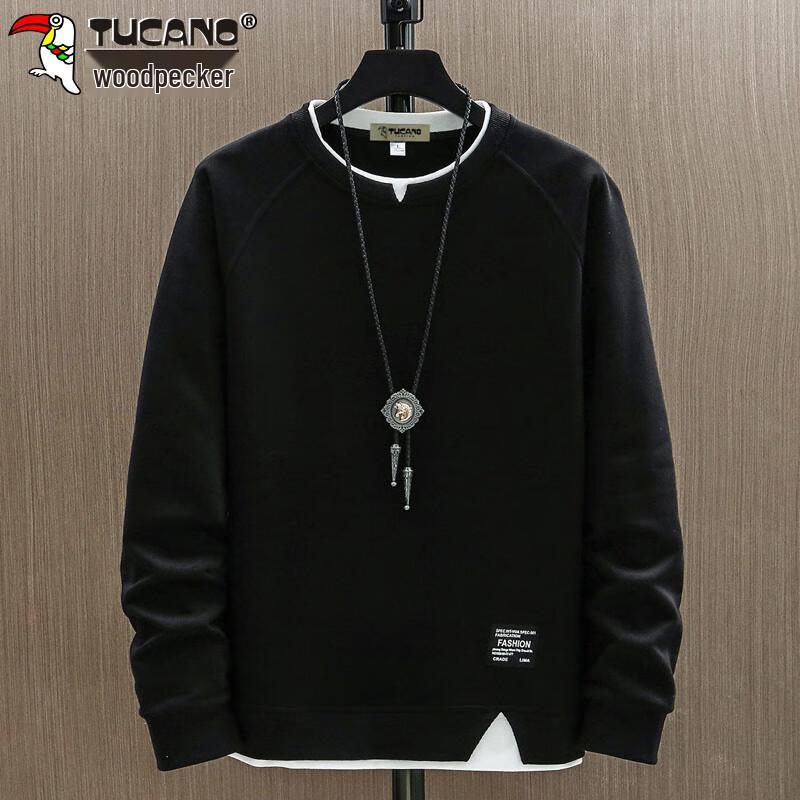 

TUCANO Men s Faux Two-Piece Round Neck Sweatshirt 3XL