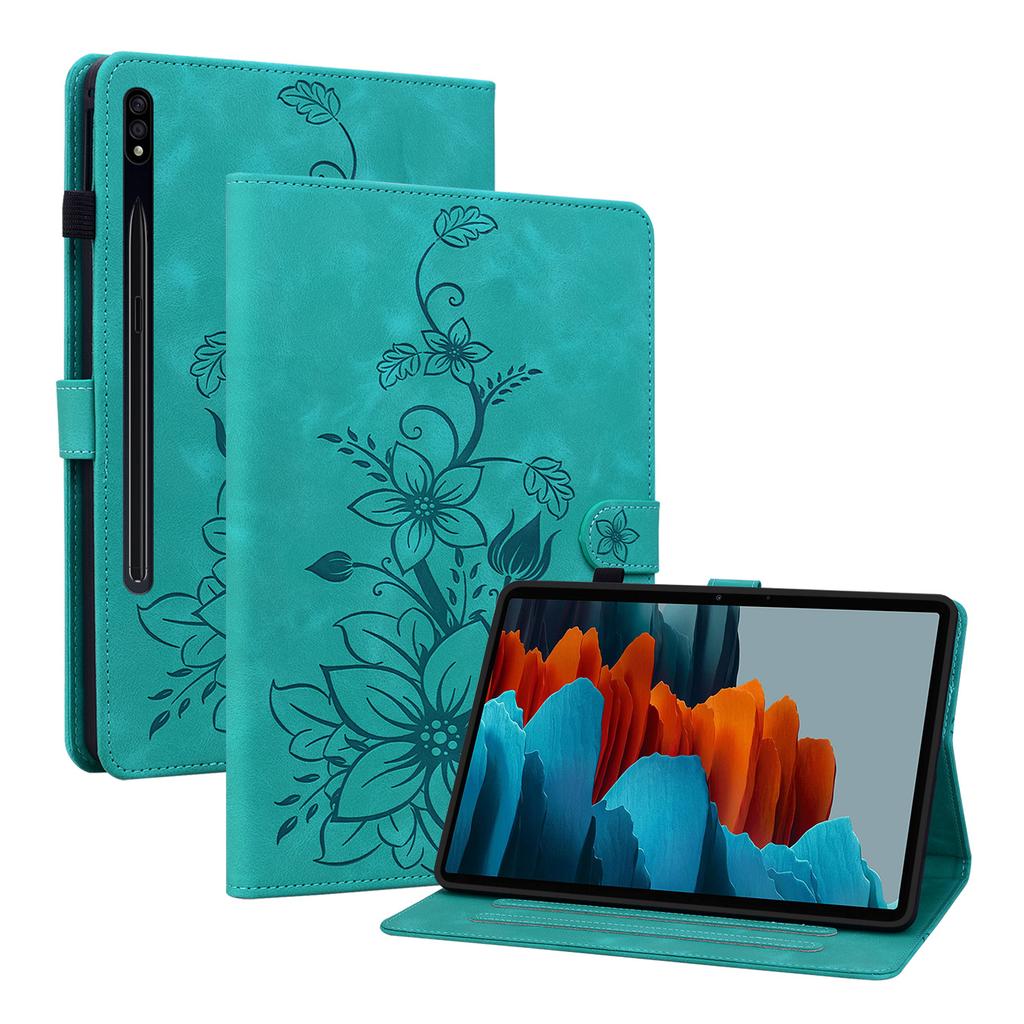 For Samsung Galaxy Tab S8+ / Galaxy Tab S8 Plus (SM-X800;SM-X806).PU Leather Exquisite Floral Embossed Design Tablet Case