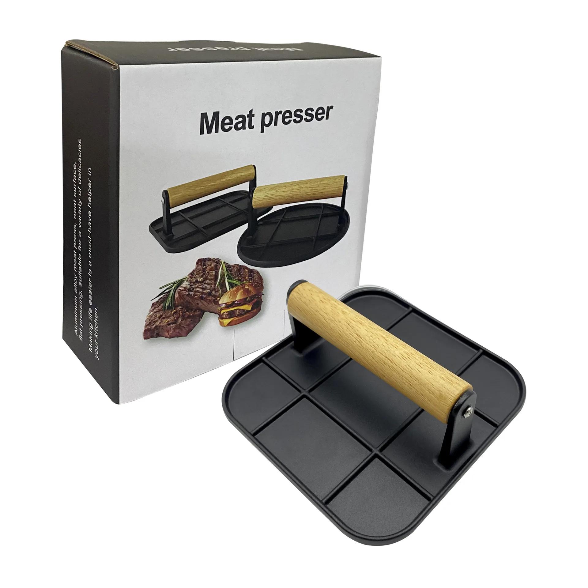 Grillpresse, Hochleistungs-Multifunktions-Fleischpresse, Sandwich- und Speckpresse-Burgerpresse Patty-Maker für Küche Rund